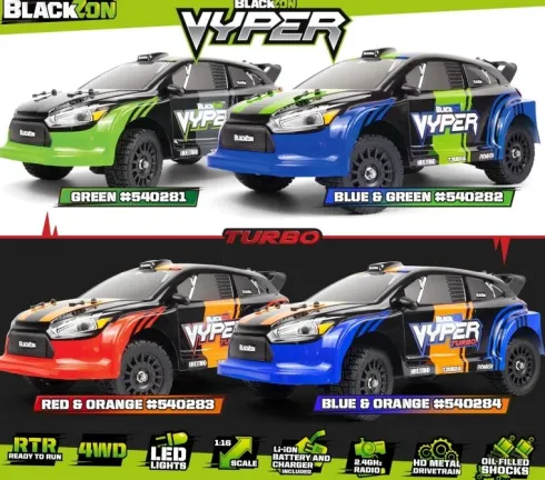 Blackzon - Vyper Rx 4Wd R/C Car - Samlet - Grøn - 1:16 - 540281