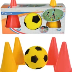 Blød Gul Fodbold Og Keglesæt - Simba Toys