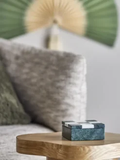 Bloomingville - Aske Kryds Og Bolle - Grøn - Marmor