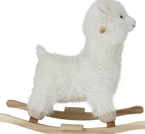 Bloomingville Mini - Kinto Gyngehest - Lama - Hvid - Polyester