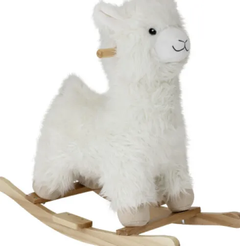 Bloomingville Mini - Kinto Gyngehest - Lama - Hvid - Polyester