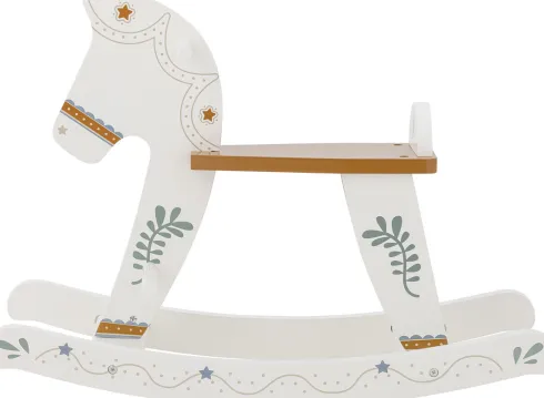 Bloomingville Mini - Ruddy Gyngehest - Hest - Hvid - Mdf