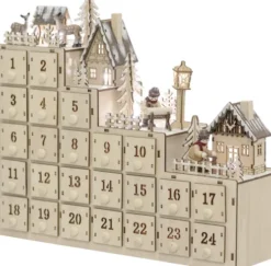Bloomingville - Richie Julekalender Med Lys - Natur - Krydsfiner