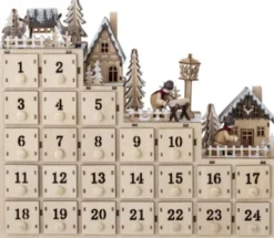 Bloomingville - Richie Julekalender Med Lys - Natur - Krydsfiner