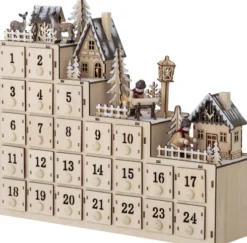 Bloomingville - Richie Julekalender Med Lys - Natur - Krydsfiner