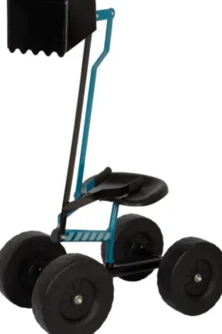Blue Excavator With Wheels