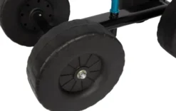 Blue Excavator With Wheels