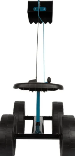 Blue Excavator With Wheels