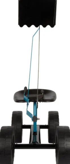 Blue Excavator With Wheels
