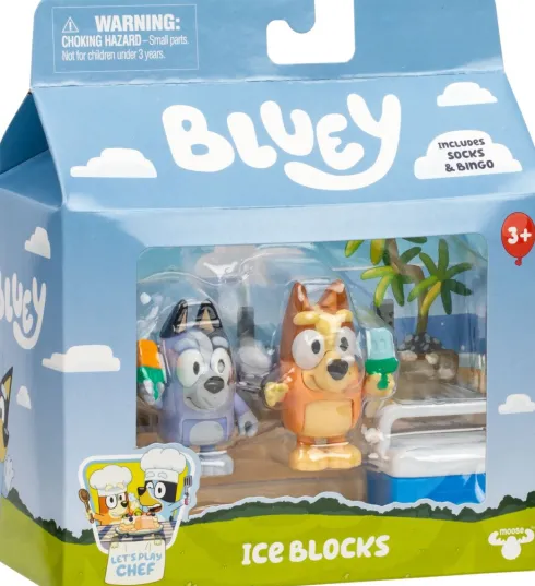 Bluey - Ice Blocks - Socks Og Bingo - 2 Figurer