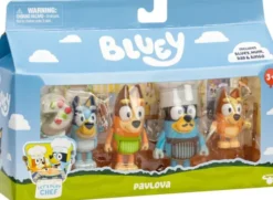 Bluey - Pavlova Let's Play Chef - 4 Familie Figurer Sæt - Desserttid