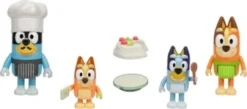 Bluey - Pavlova Let's Play Chef - 4 Familie Figurer Sæt - Desserttid