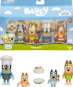 Bluey - Pavlova Let's Play Chef - 4 Familie Figurer Sæt - Desserttid