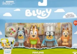 Bluey - Pavlova Let's Play Chef - 4 Familie Figurer Sæt - Desserttid