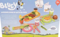 Bluey - Wooden Dine With Bluey - Legemad Sæt I 32 Dele