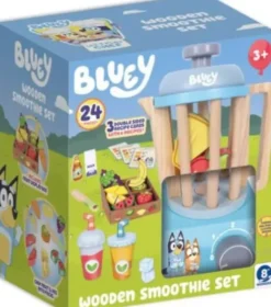 Bluey - Wooden Smoothie Set - Legemad Sæt I Træ - 24 Dele