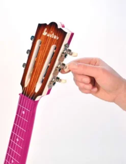 Bontempi - Lille Børneguitar I Træ - 70 CM - Pink