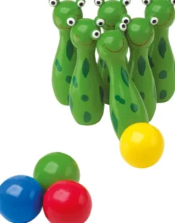 Bowlingsæt Til Børn - Frøer - Træ - Small Foot