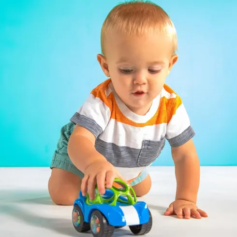 Bright Starts - Legetøjsbil, Rattle & Roll Buggie?, Blå - Bs-81559