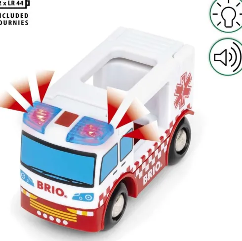 Brio World - Ambulance Med Lys Og Lyd - 4 Dele - 36035