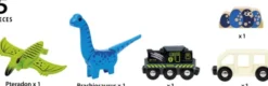 Brio World - Dinosaur Batteridrevet Tog Sæt - 5 Dele - 36096