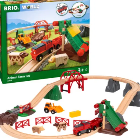 Brio World - Togbane Og Tog Bondegårdssæt - 33984