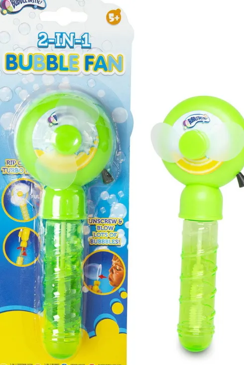 Bubbletastic - Bubble Fan - 2-I-1 Sæbebobleblæser - Assorteret
