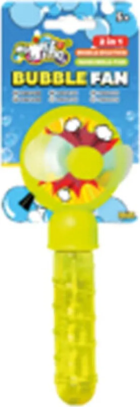 Bubbletastic - Bubble Fan - 2-I-1 Sæbebobleblæser - Assorteret