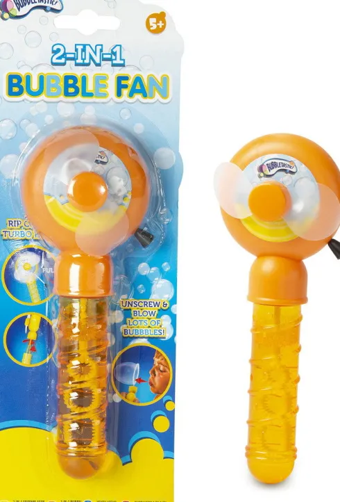 Bubbletastic - Bubble Fan - 2-I-1 Sæbebobleblæser - Assorteret