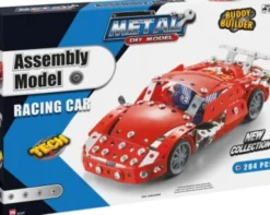 Buddy Builder Stort Metal Byggesæt 284 Dele - Racerbil