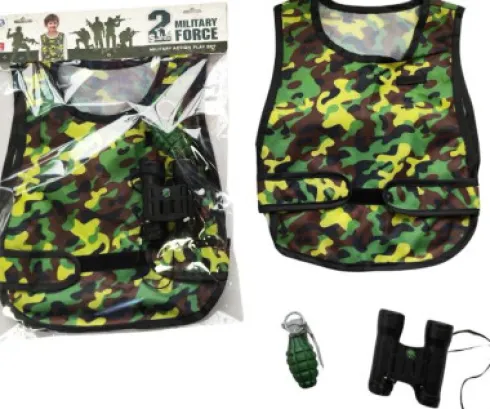 Camouflagevest Med Håndgranat & Kikkert - Legetøj