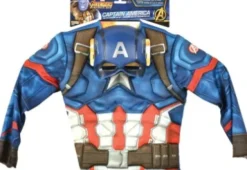 Captain America Kostume Til Børn - Marvel - 8-10 År