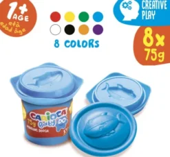 Carioca Baby - Modellervoks - Blå, Rød Og Gul - 3X75 G