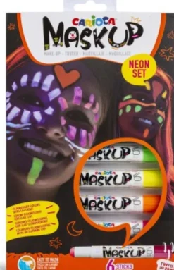 Carioca Mask Up - Neon Ansigtsmaling - 6 Neon Farver