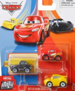 Cars - Mini Racerbiler I Metal - 3-Pak - Assorteret - Mattel Gkg01