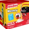 Casdon Henry - Rengøringslegetøj - Moppe Og Spand - Rød