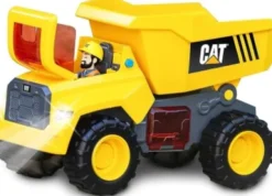 Cat Arbejdsbiler - Power Action Crew Med Figur - Dump Truck 29 CM