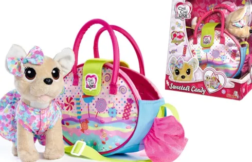 Chi Chi Love - Chihuahua Hundehvalp Bamse I Taske - Sweetest Candy - 20 CM