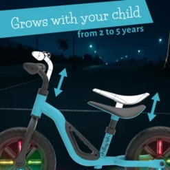 Chillafish - Glow 10'' Balance Bike With Light Up Wheels - Sky - Cpch02Sky
