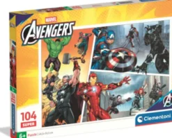 Clementoni - Avengers Puzzle - 104 Brikker - Super Puslespil
