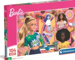 Clementoni - Barbie Puzzle 2 - 104 Brikker - Super Puslespil