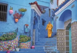 Clementoni - Blue Street Of Chefchaouen Puzzle - 500 Brikker