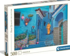 Clementoni - Blue Street Of Chefchaouen Puzzle - 500 Brikker