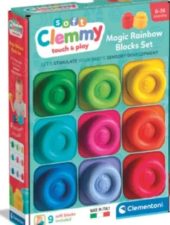 Clementoni - Clemmy Magic Rainbow Blocks Set - 9 Klodser