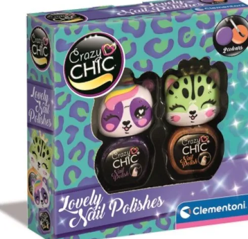 Clementoni - Crazy Chic - Neglelak Til Børn - Lovely - 2 Farver