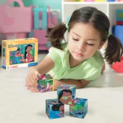 Clementoni - Disney Stitch Cubes Klodspuslespil - 12 Brikker