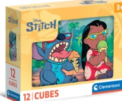 Clementoni - Disney Stitch Cubes Klodspuslespil - 12 Brikker