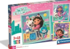 Clementoni - Gabby's Dollhouse Puslespil - 3X48 Brikker - Movie