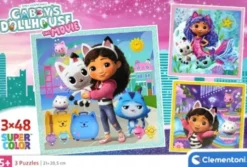 Clementoni - Gabby's Dollhouse Puslespil - 3X48 Brikker - Movie