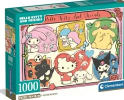 Clementoni - Hello Kitty And Friends Puzzle - 1000 Brikker